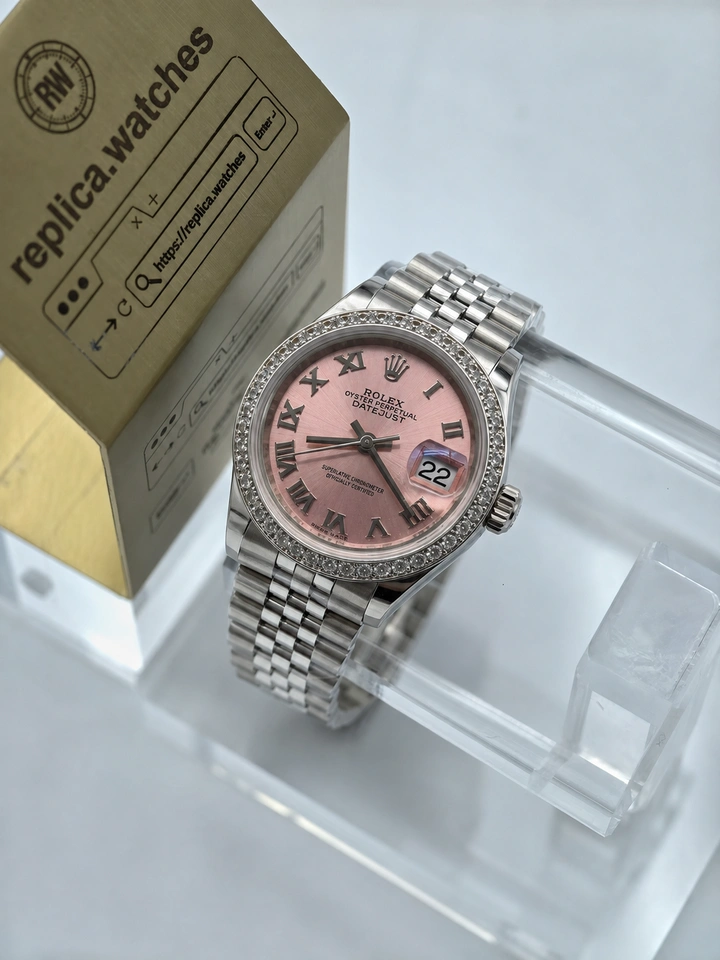 Rolex Lady-Datejust M279384RBR-0005 28mm Pink Roman Dial Super Clone Watch 904L Steel Clone Calibre 2236