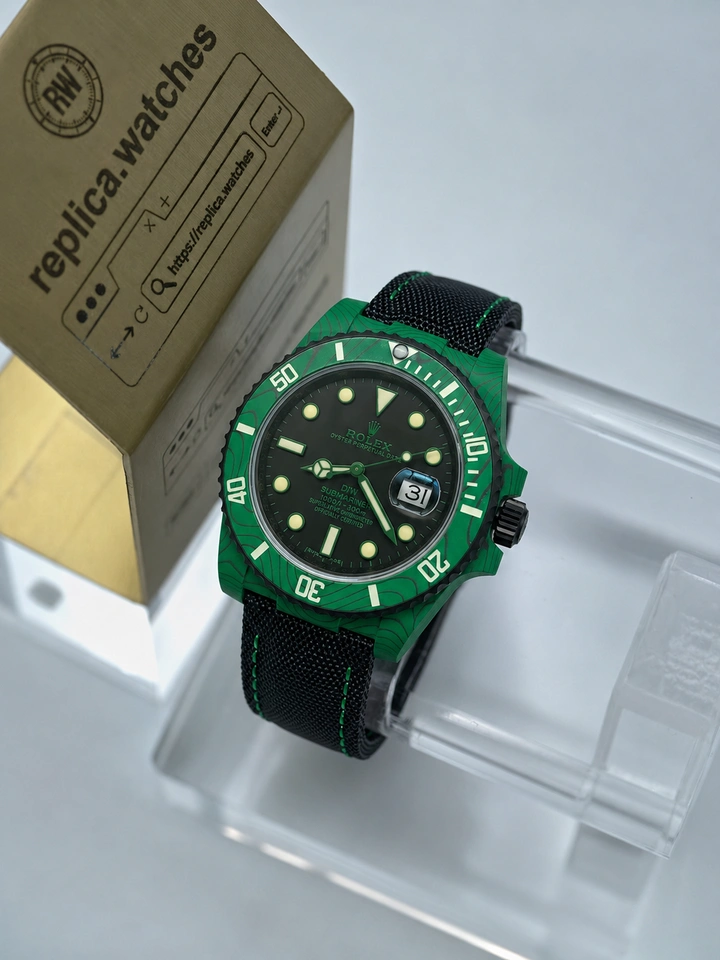 Rolex Submariner Date DIW Green Devil 116610LN Clone Watch 40mm Carbon Fiber Case Super Clone Cal.3135