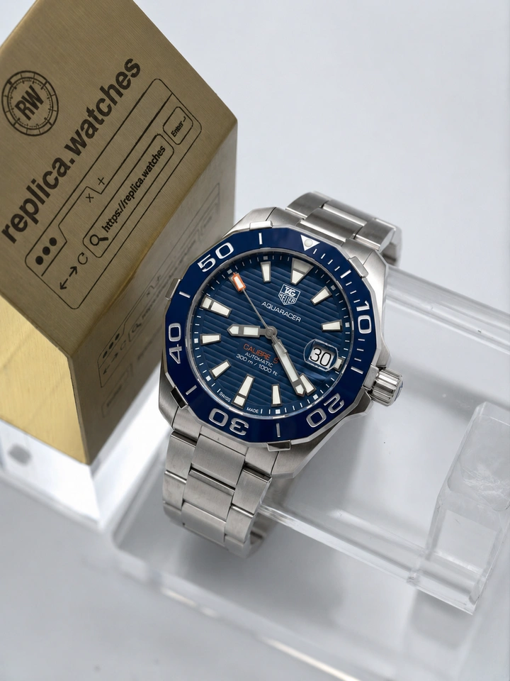 TAG Heuer Aquaracer WAY211C.BA0928 Clone Watch 41mm Blue Dial Stainless Steel Super Clone Automatic