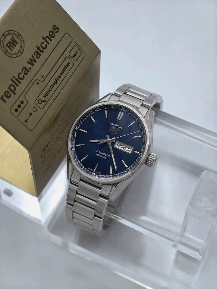 TAG Heuer Carrera WAR201E.BA0723 Super Clone Watch 41mm Blue Sunray Dial Clone Calibre 5 Automatic