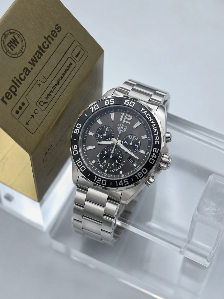 TAG Heuer Formula 1 CAZ1011.BA0842 Super Clone Watch 43mm Black Sunray Dial Ceramic Bezel Quartz Chronograph