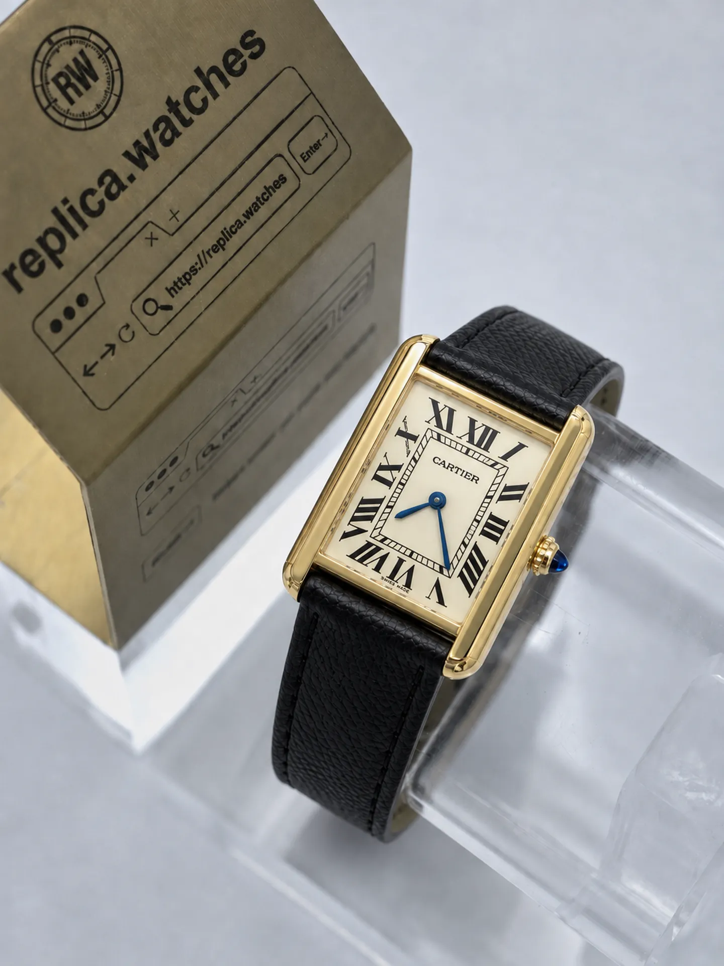 Replica Cartier Tank Louis W1529756 Ivory Roman Dial 29mm Yellow Gold Watch