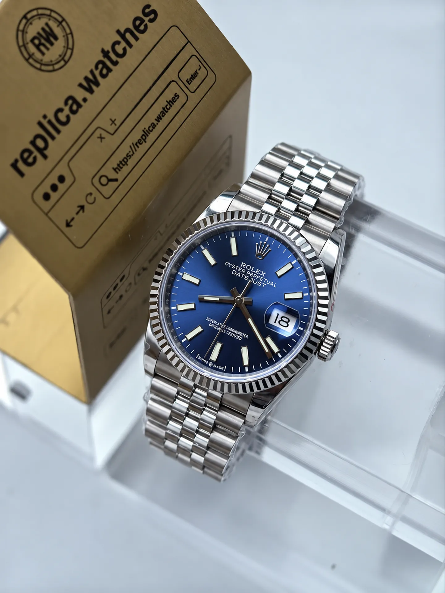 Replica Rolex Datejust M126234-0017 Blue Dial 36mm Steel Jubilee 3235 Watch