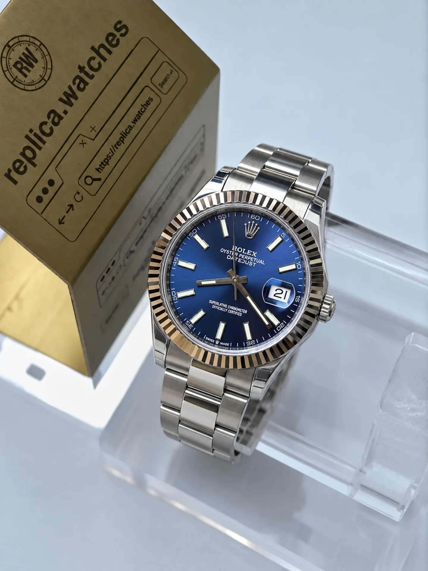 Replica Rolex Datejust M126334-0001 Blue Dial 41mm Steel Oyster 3235 Free Sprung Watch