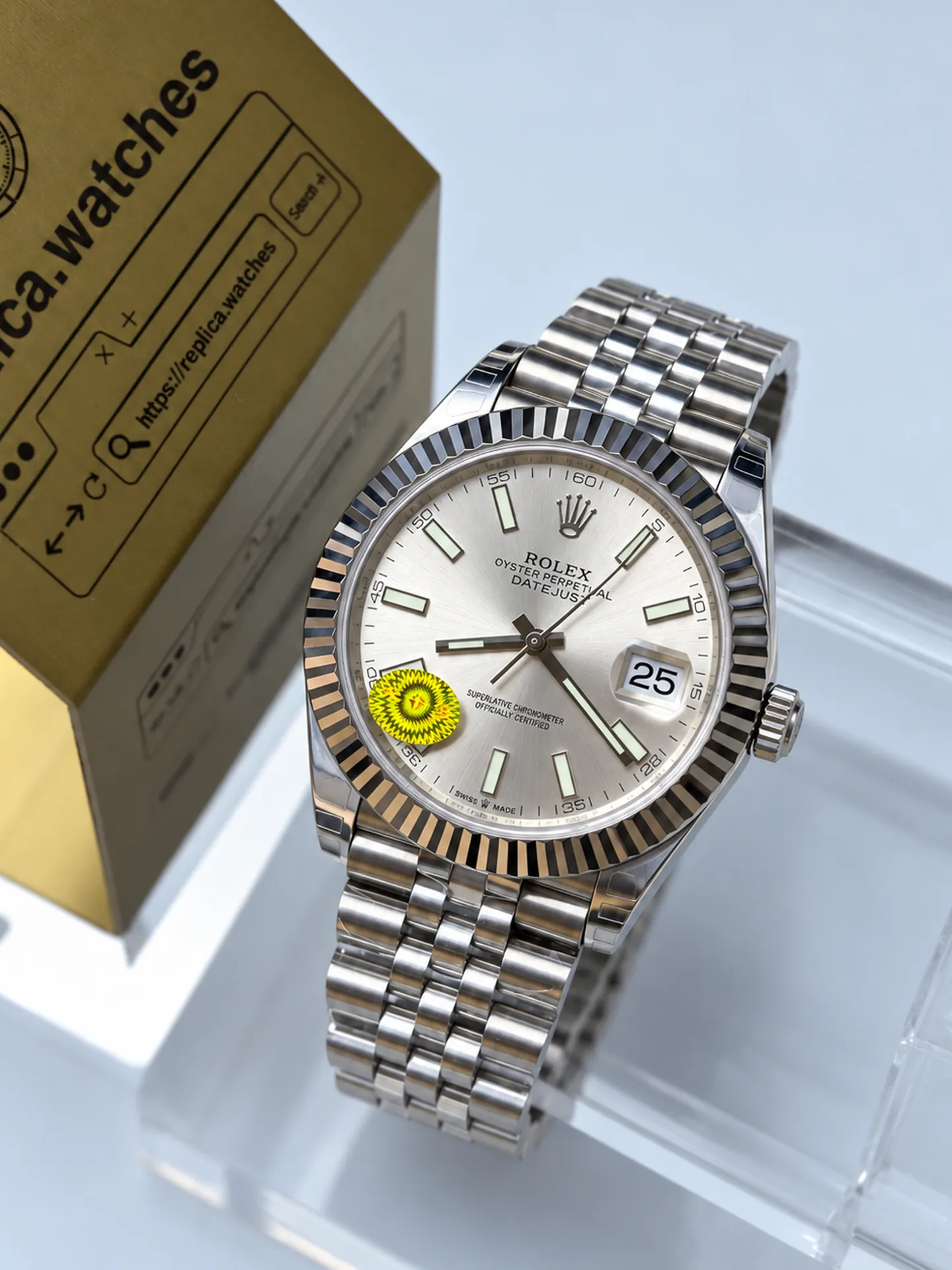 Replica Rolex Datejust 41 M126334-0004 Silver Dial 41mm Jubilee 3235 Free Sprung Watch