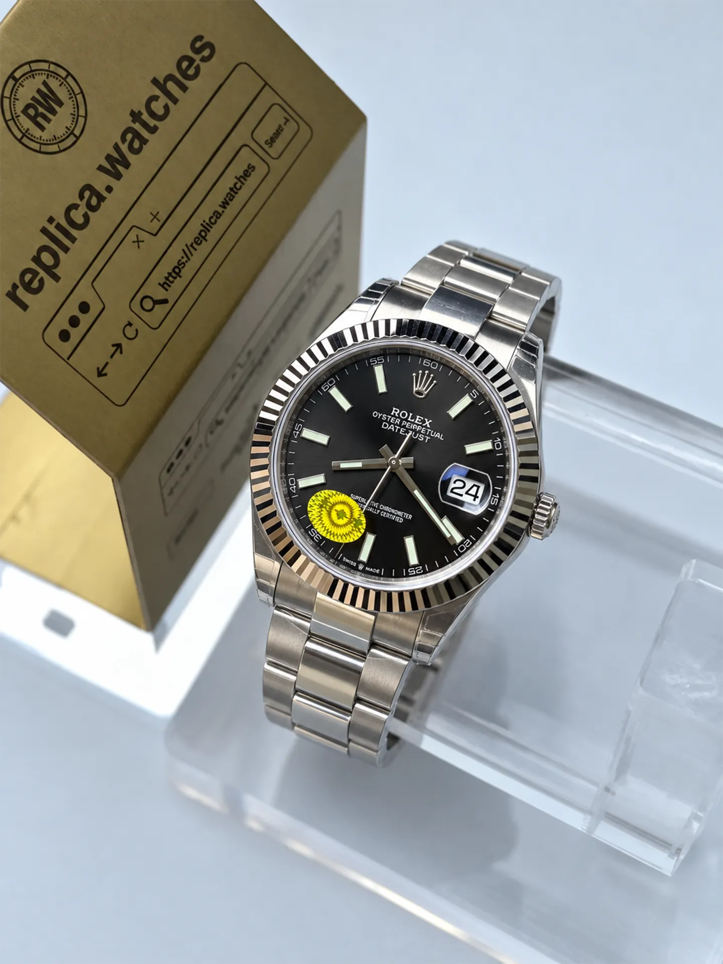 Replica Rolex Datejust M126334-0017 Black Dial 41mm Steel Oyster 3235 Free Sprung Watch