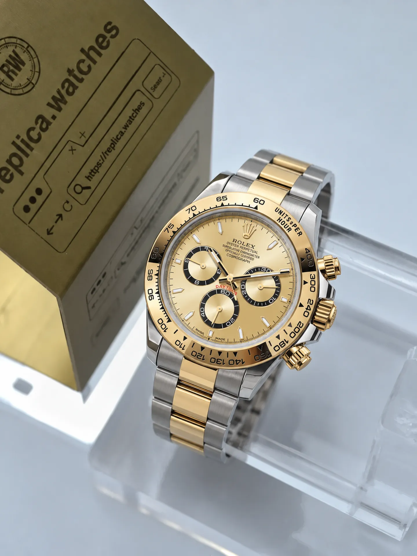 Replica Rolex Daytona M126503-0004 Champagne Dial 40mm Steel Gold 4131 Weighted Watch