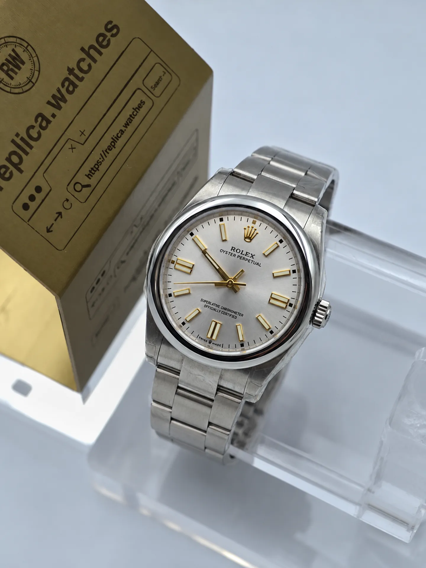 Rolex Oyster Perpetual 36mm Replica M126000-0001 3230 Silver Dial Weighted Version