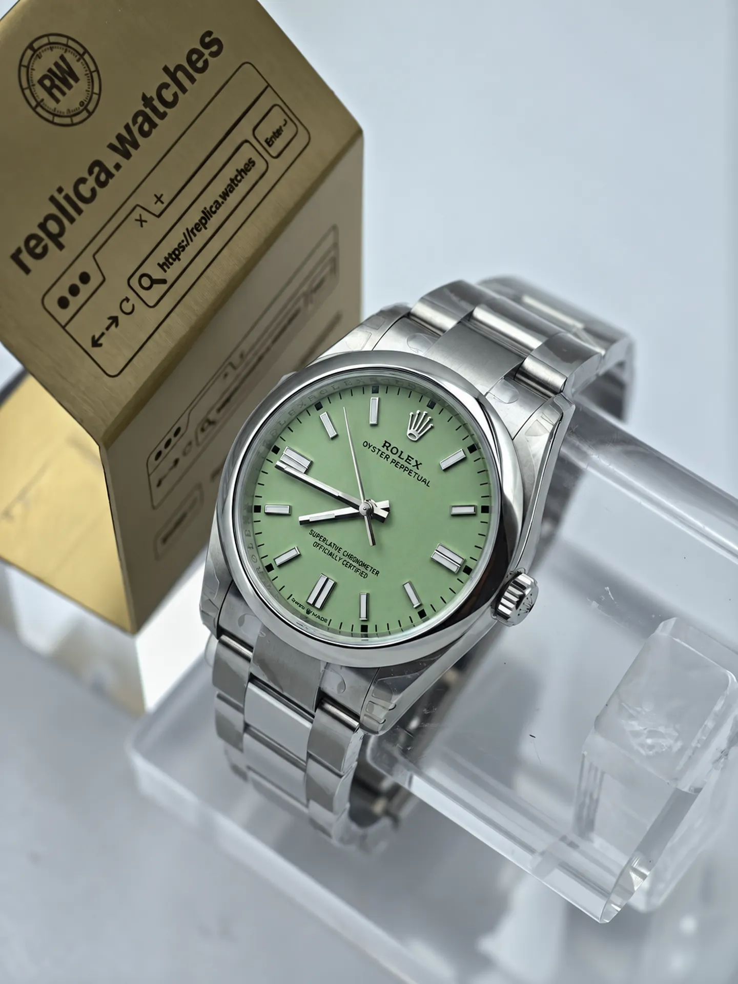 Rolex Oyster Perpetual 36mm Replica M126000-0011 3230 Pistachio Green