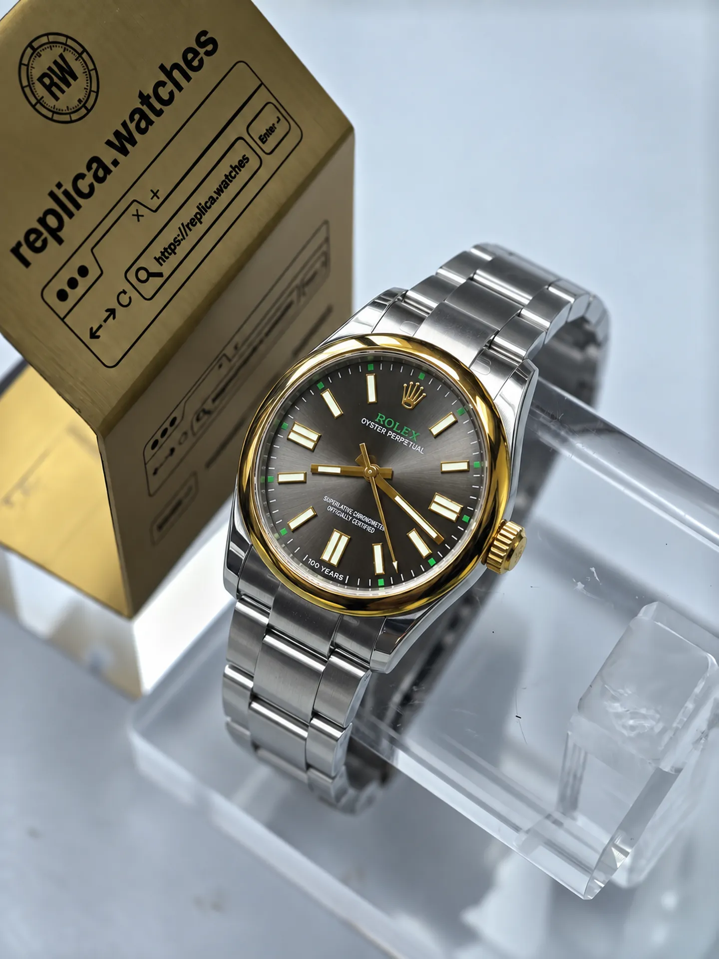 Replica Rolex Oyster Perpetual 41 M134303-0001 Slate Grey Dial 41mm Steel Gold 3230 Watch