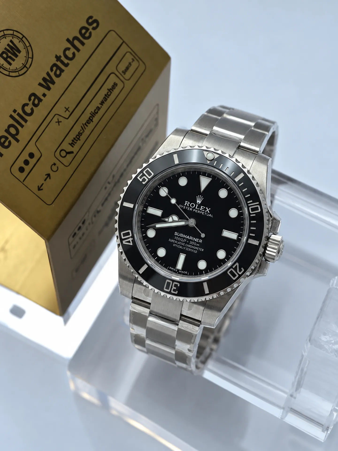 Replica Rolex Submariner No Date M114060-0002 Black Dial 40mm Steel Watch