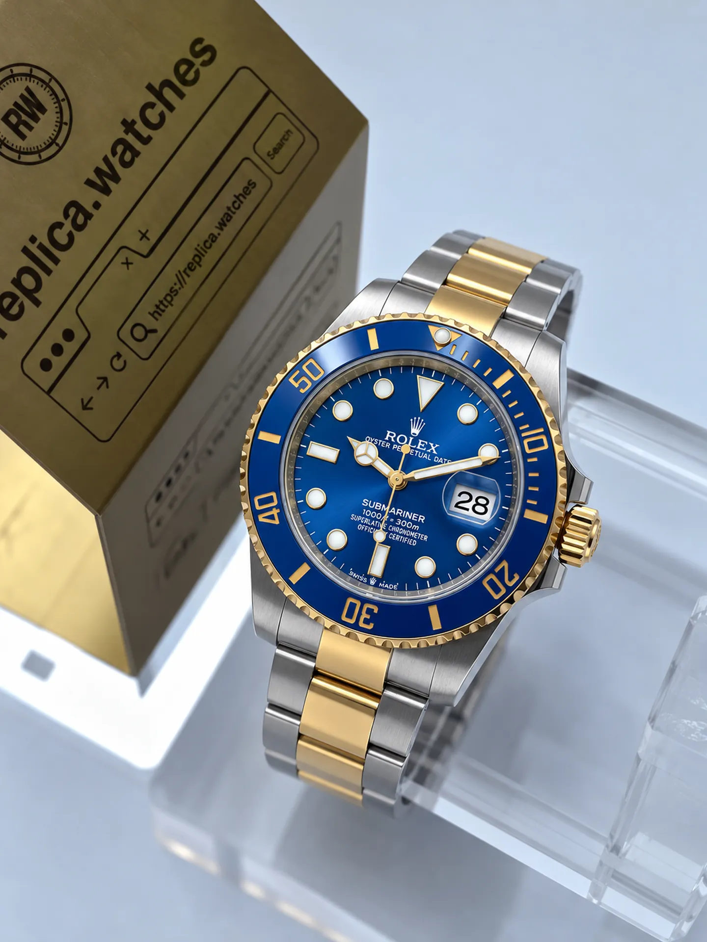 Replica Rolex Submariner M126613LB-0002 Blue Dial 41mm Steel Gold 3235 Watch