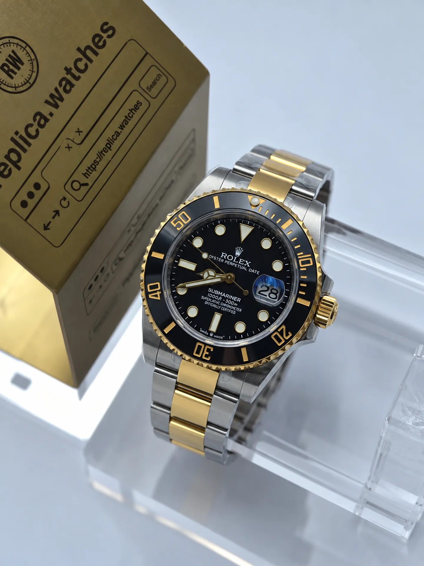 Replica Rolex Submariner M126613LN-0002 Black Dial 41mm Steel Gold 3235 Heavy Version Watch