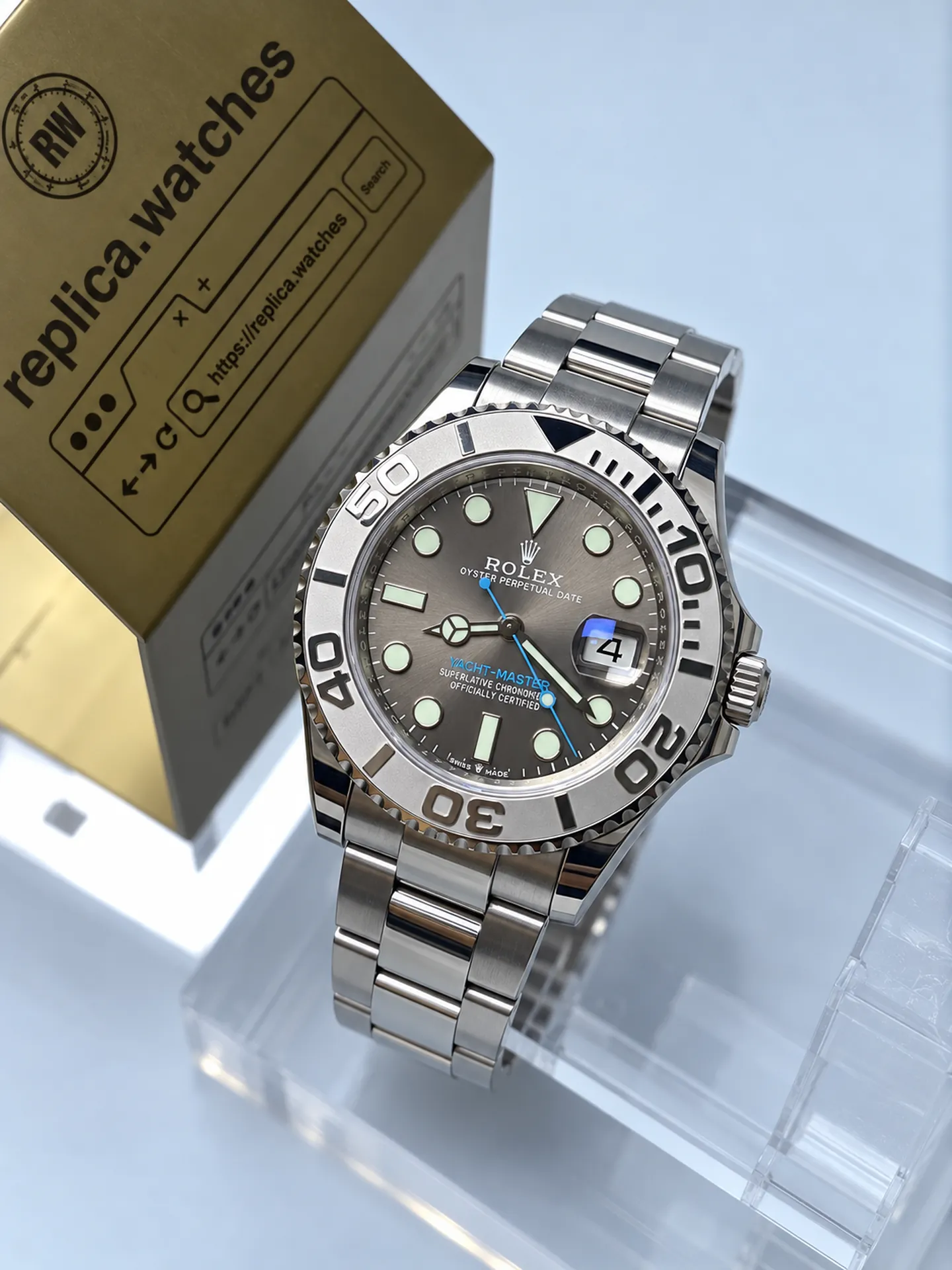 Replica Rolex Yacht-Master M126622-0001 Slate Grey Dial 40mm Steel 3235 Free Sprung Watch