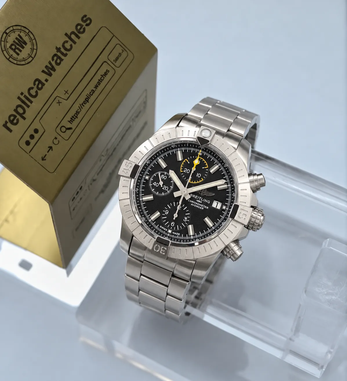 Breitling Avenger Chronograph A13317101B1A1 45mm Automatic Black Dial Replica Watch
