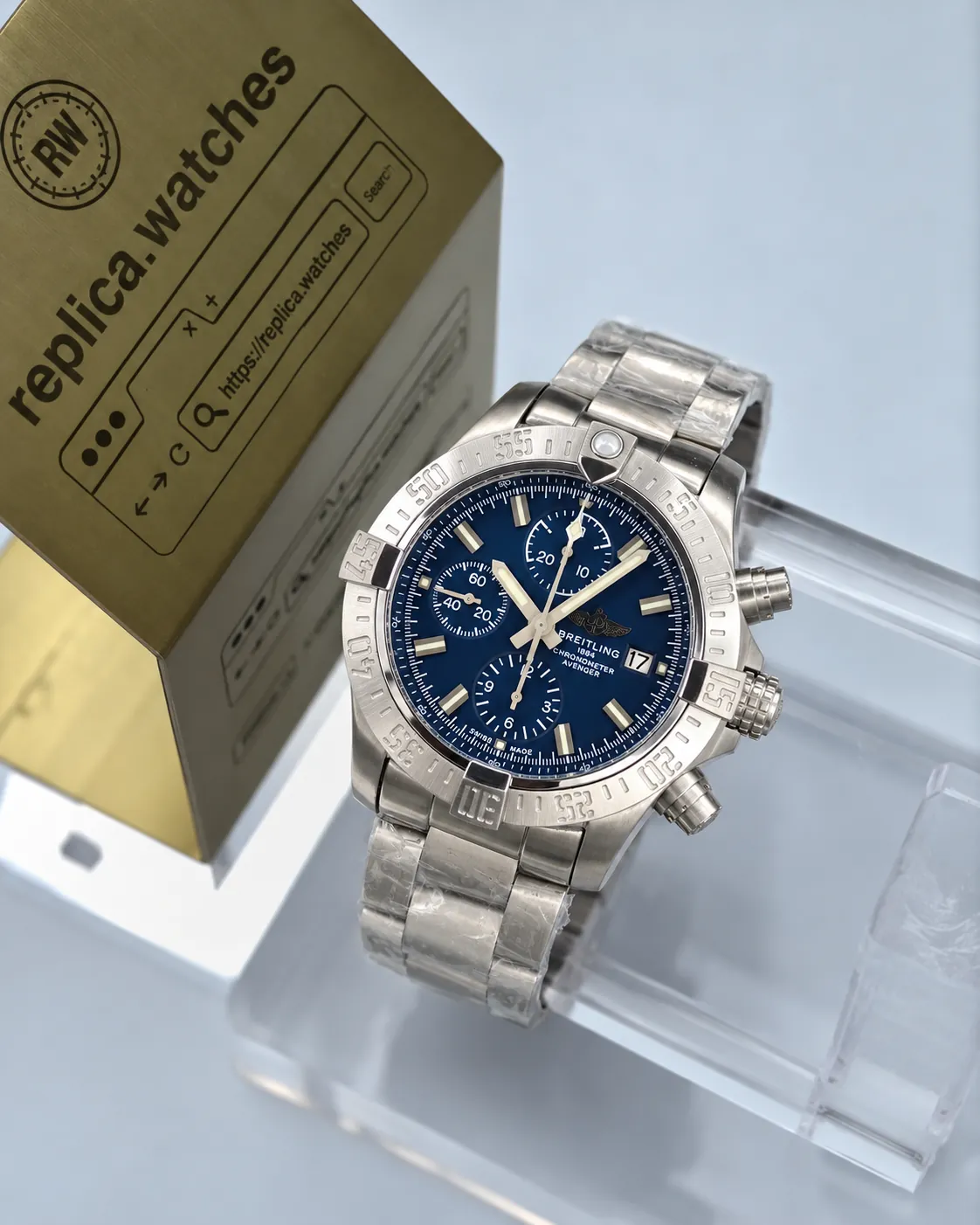 Breitling Avenger Chronograph A13385101C1A1 43mm Automatic Blue Dial Replica Watch