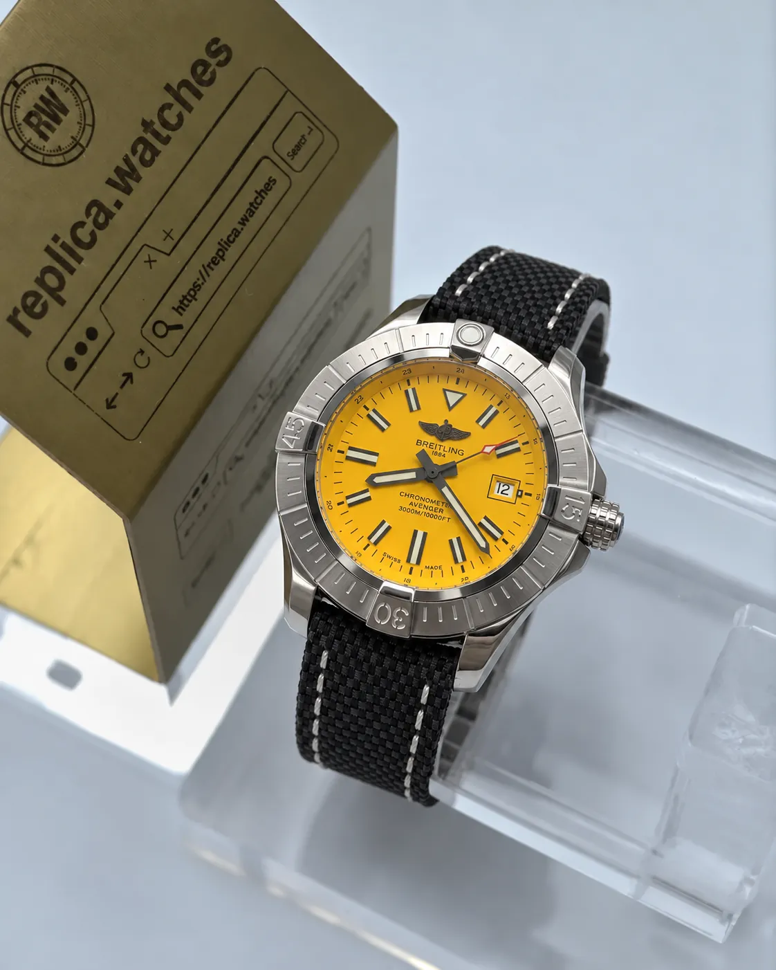 Breitling Avenger A17319101I1X1 45mm Automatic Yellow Dial Replica Watch