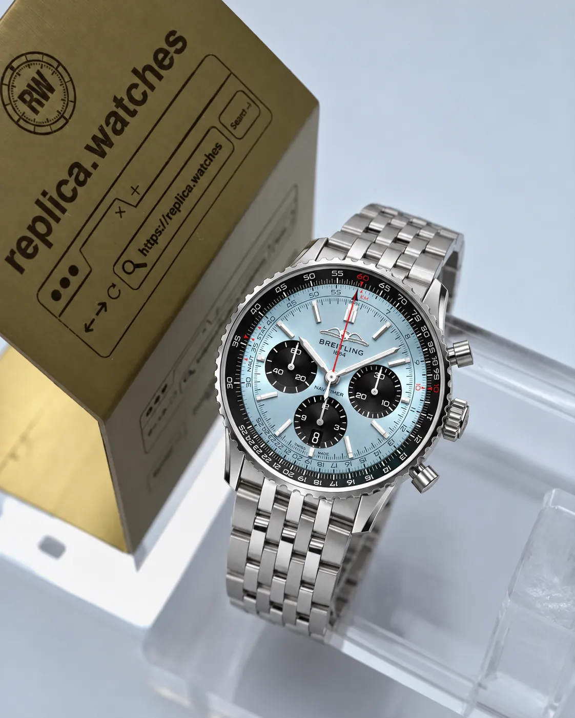 Breitling Navitimer B01 Chronograph AB0138241C1A1 43mm Automatic Ice Blue Replica Watch