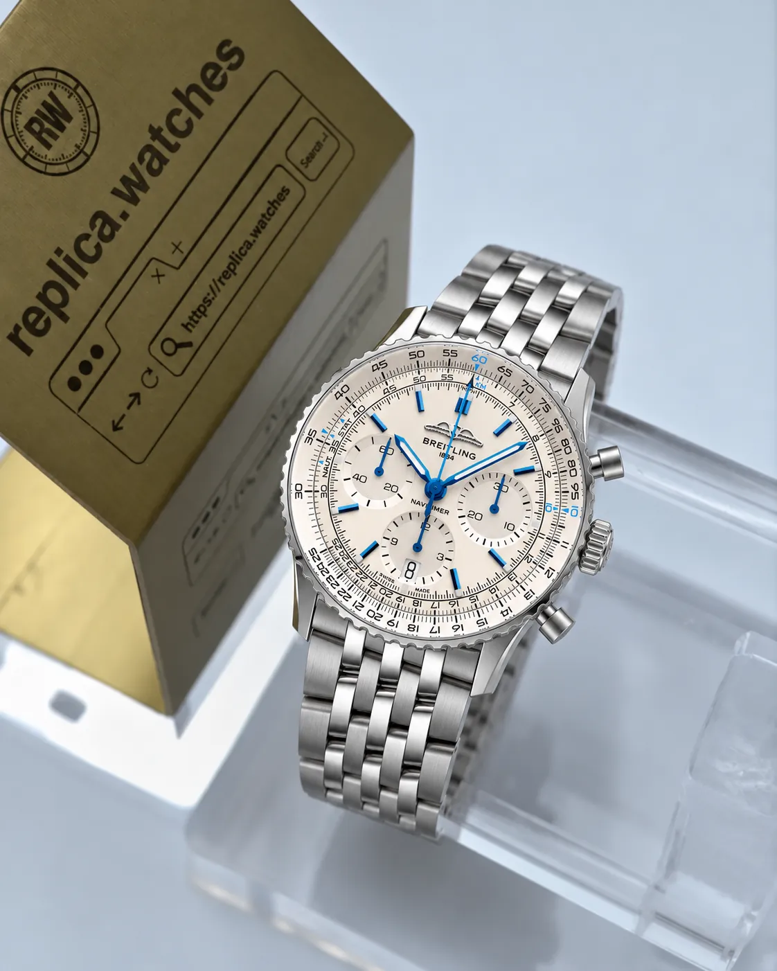 Breitling Navitimer B01 Chronograph AB0139A71G1A1 41mm White Dial Replica Watch