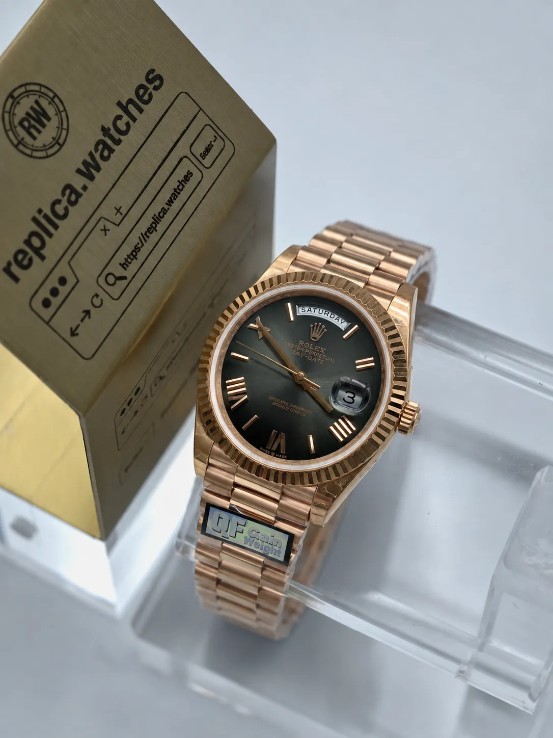 Rolex Day-Date M228235-0055 40mm 3255 Premium Slate Ombré Dial Vintage Style Watch