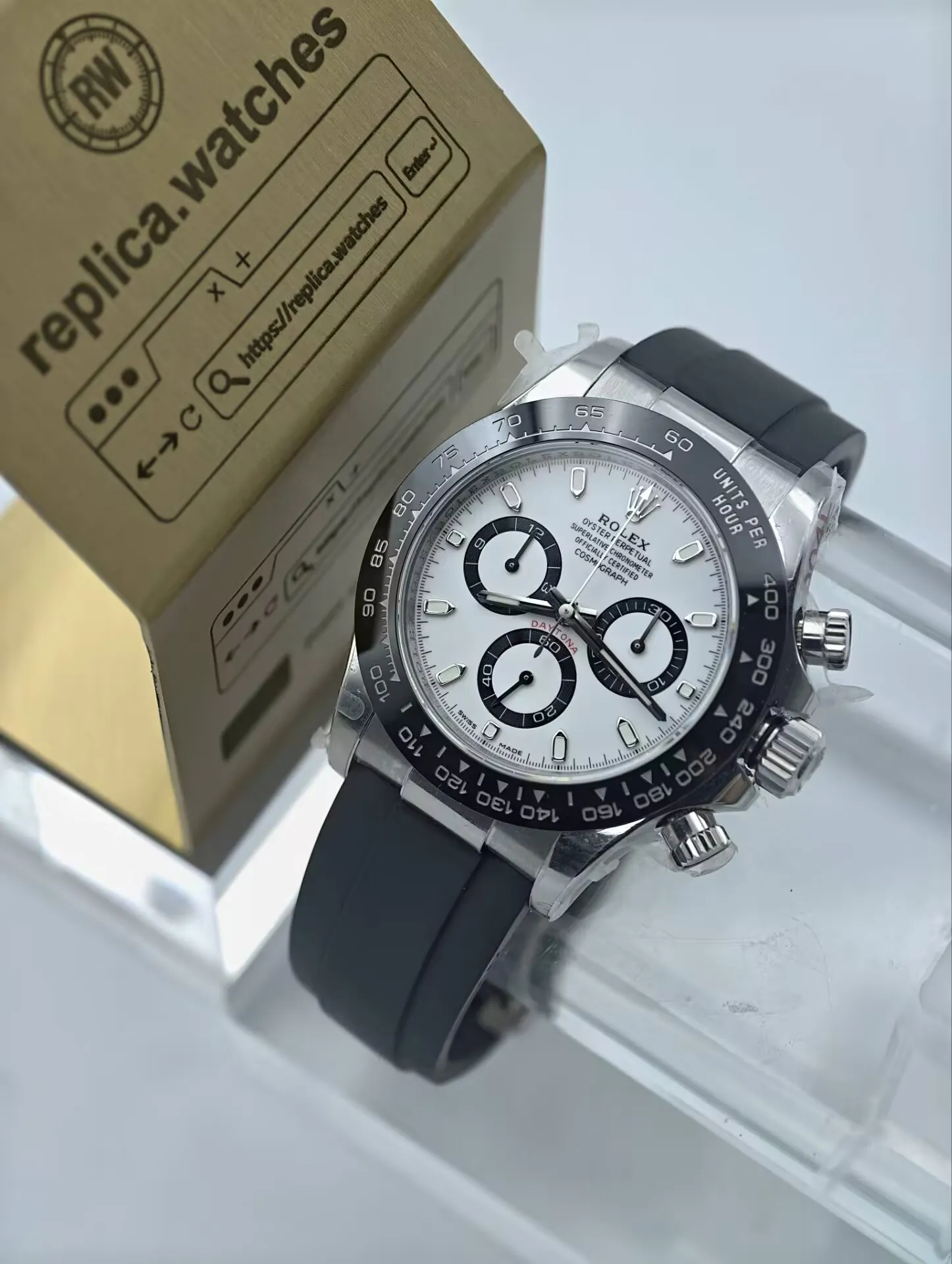 Rolex Daytona 116500 40mm Automatic White Panda Dial Replica Watch