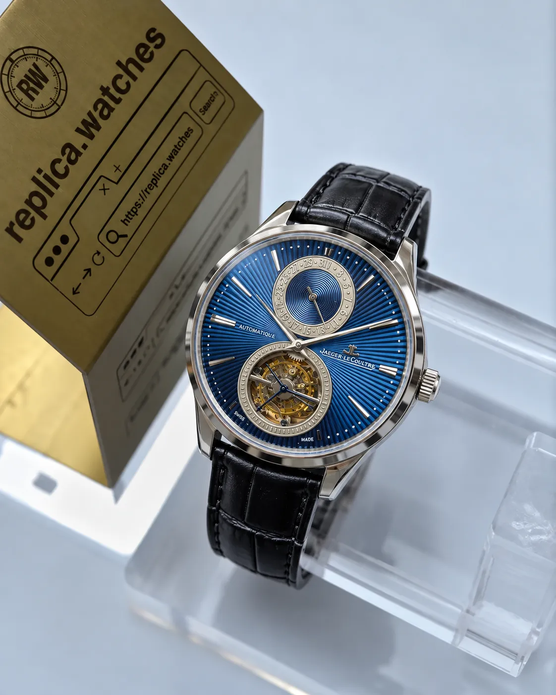 Jaeger-LeCoultre Master Ultra Thin Q13234E1 40mm Blue Dial Replica Watch