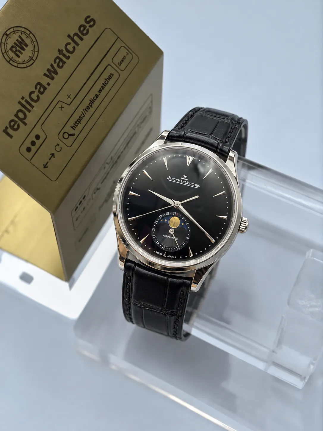 Jaeger-LeCoultre Master Ultra Thin Moon Q1368470 39mm Black Dial Classic Replica Watch