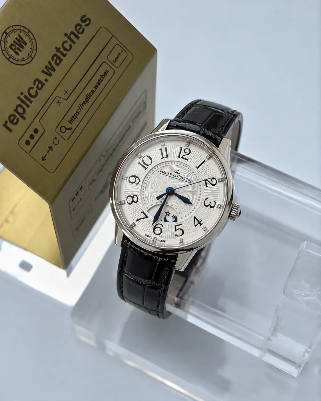 Jaeger-LeCoultre Rendez-Vous Q3448410 34mm White Guilloché Dial Replica Watch