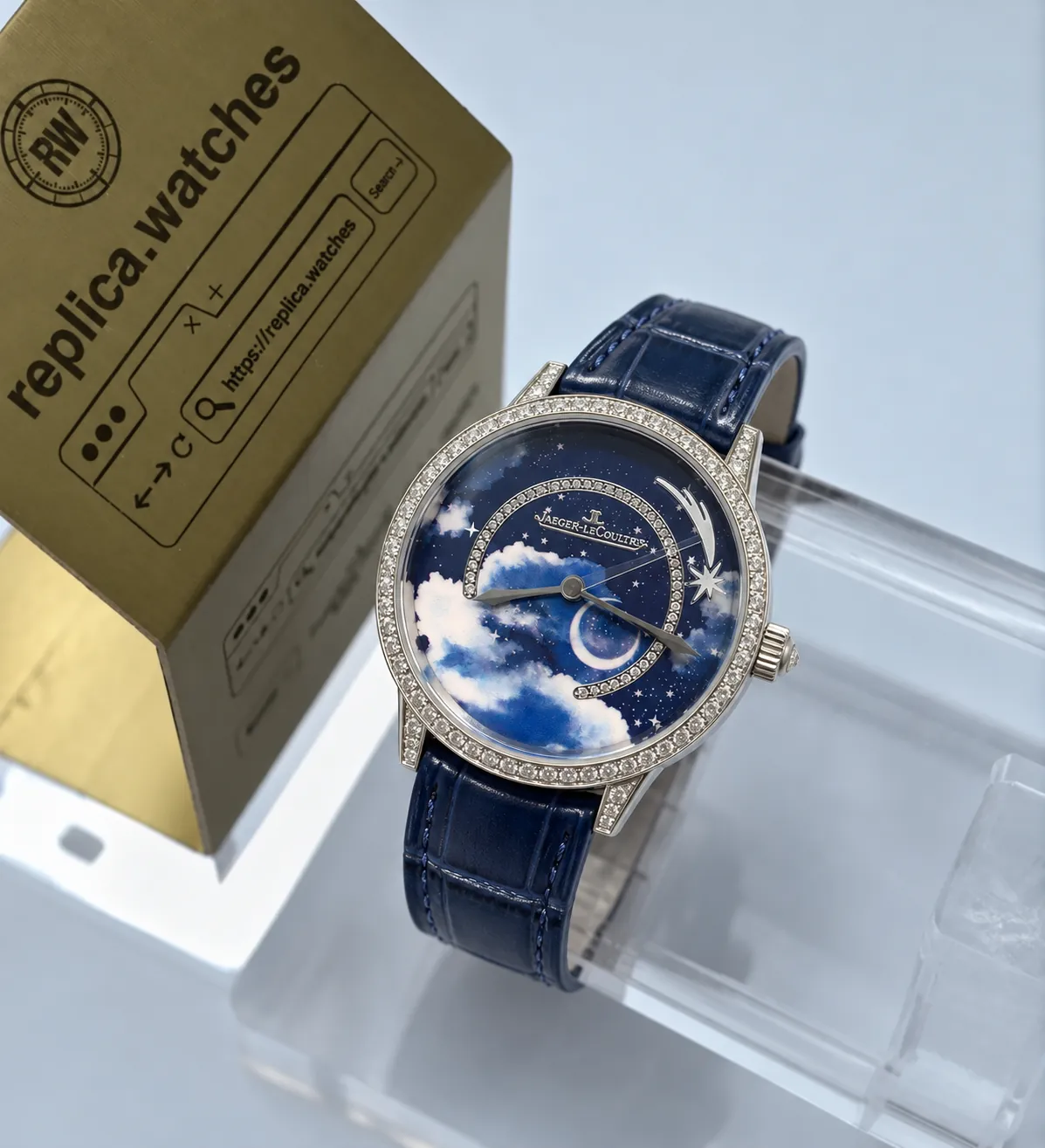 Jaeger-LeCoultre Rendez-Vous Star Q36434C1 36mm Blue Cloud Dial Replica Watch