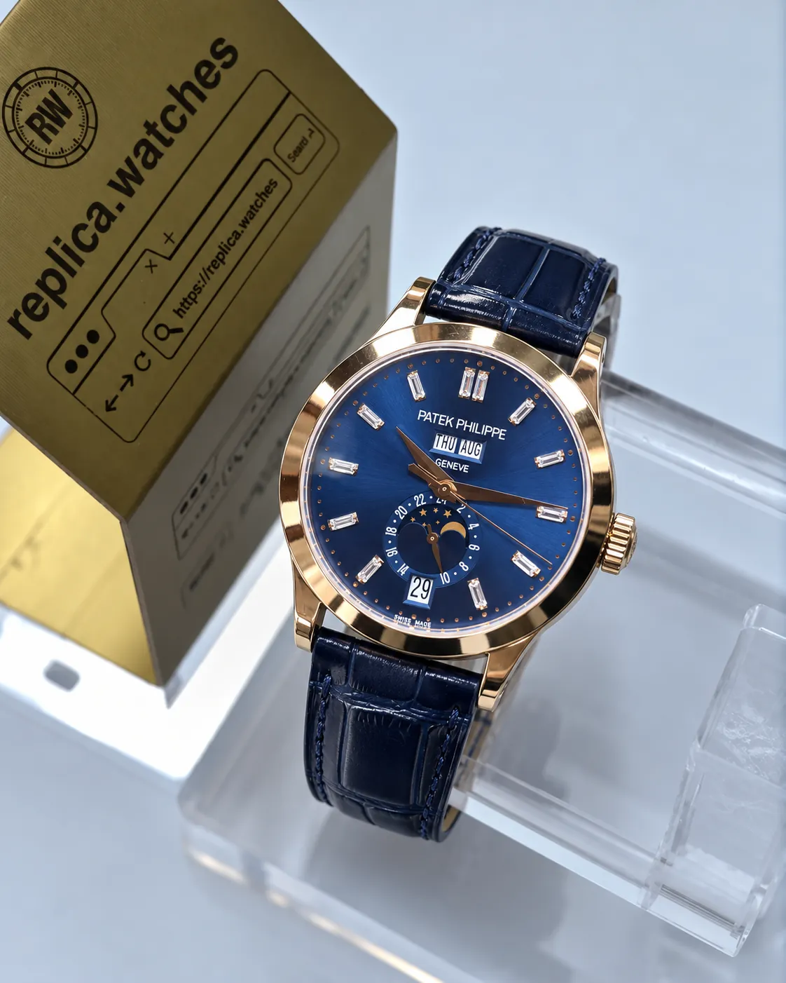 Patek Philippe Complications 38.5mm 5396R-015 Blue Moon Phase Replica Watch