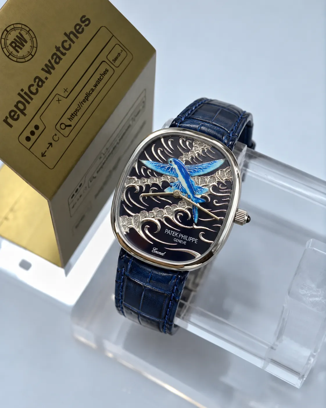 Patek Philippe Golden Ellipse 5738/50G-028 Flying Fish Dial Replica Watch