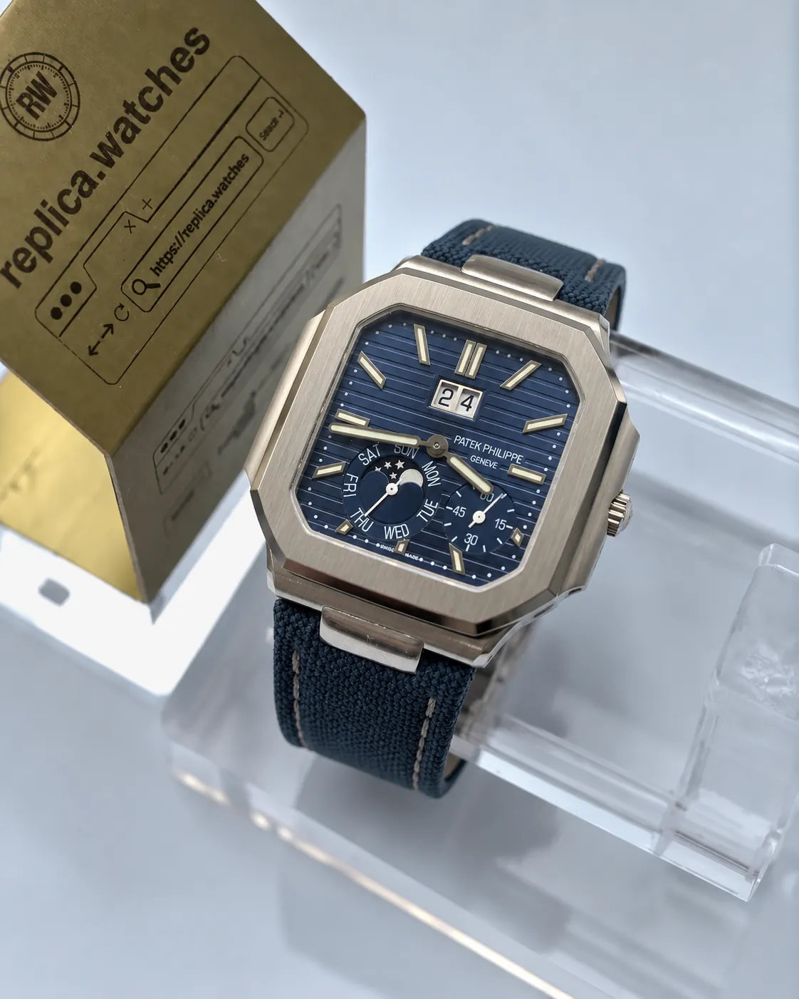Patek Philippe Cubitus 5822P-001 45mm Navy Blue Dial Luxury Replica Watch