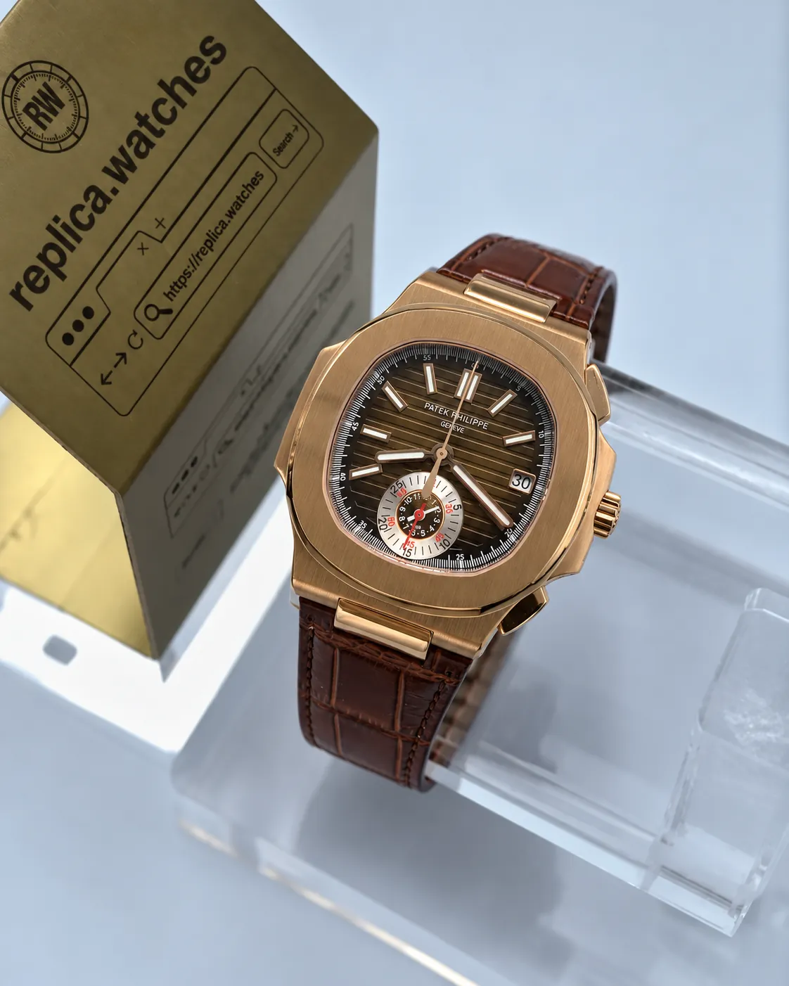 Patek Philippe Nautilus 5980R-001 40.5mm Brown Gradient Dial Replica Watch