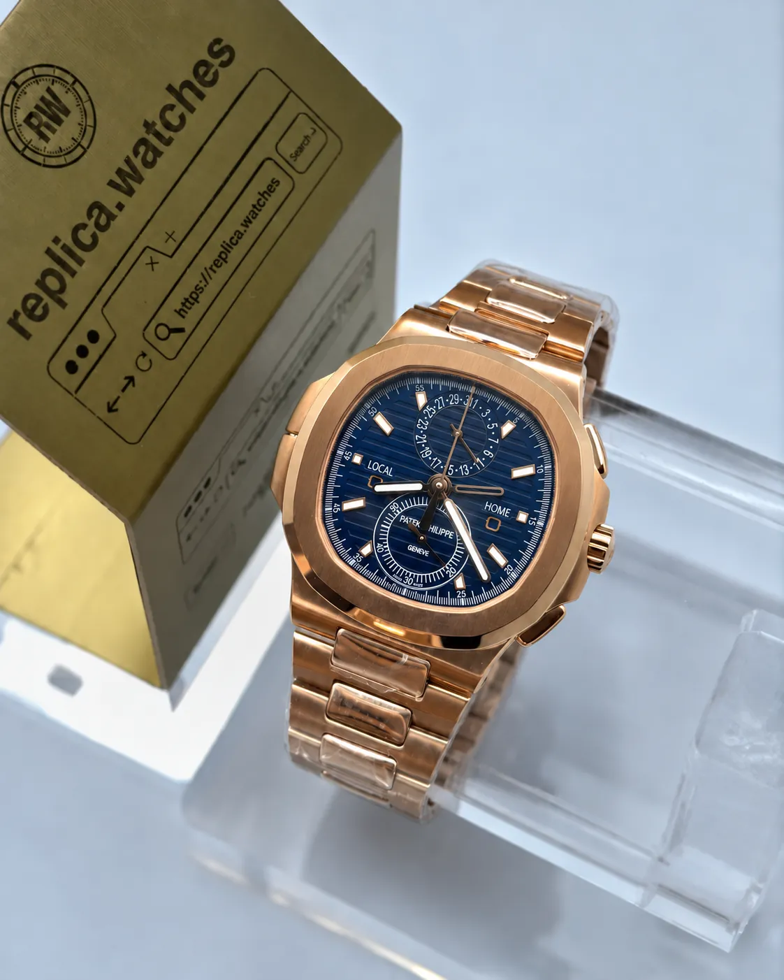 Patek Philippe Nautilus 40.5mm 5990/1R-001 Travel Time Chronograph Replica Watch