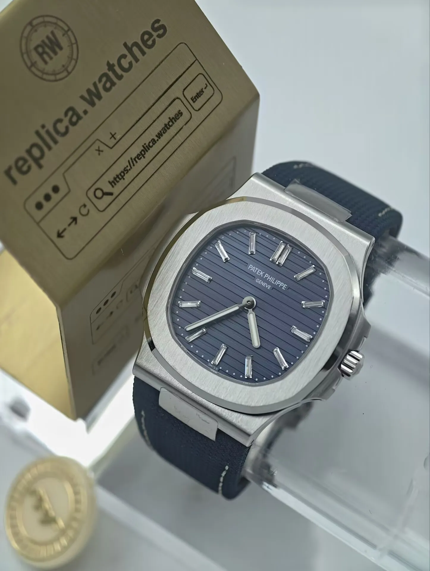 Patek Philippe Nautilus 50th Anniversary 5810G-001 41mm Diamond Marker Replica Watch