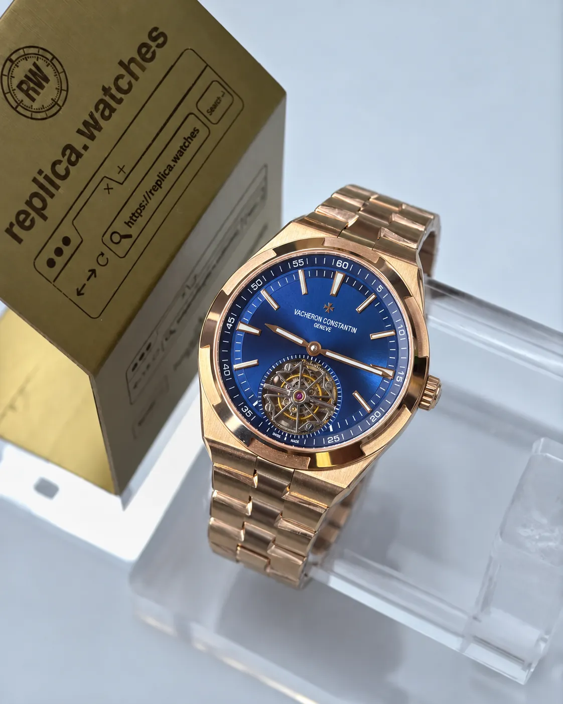Vacheron Constantin Overseas 6000V/210R-B733 42mm Tourbillon Blue Dial Replica Watch