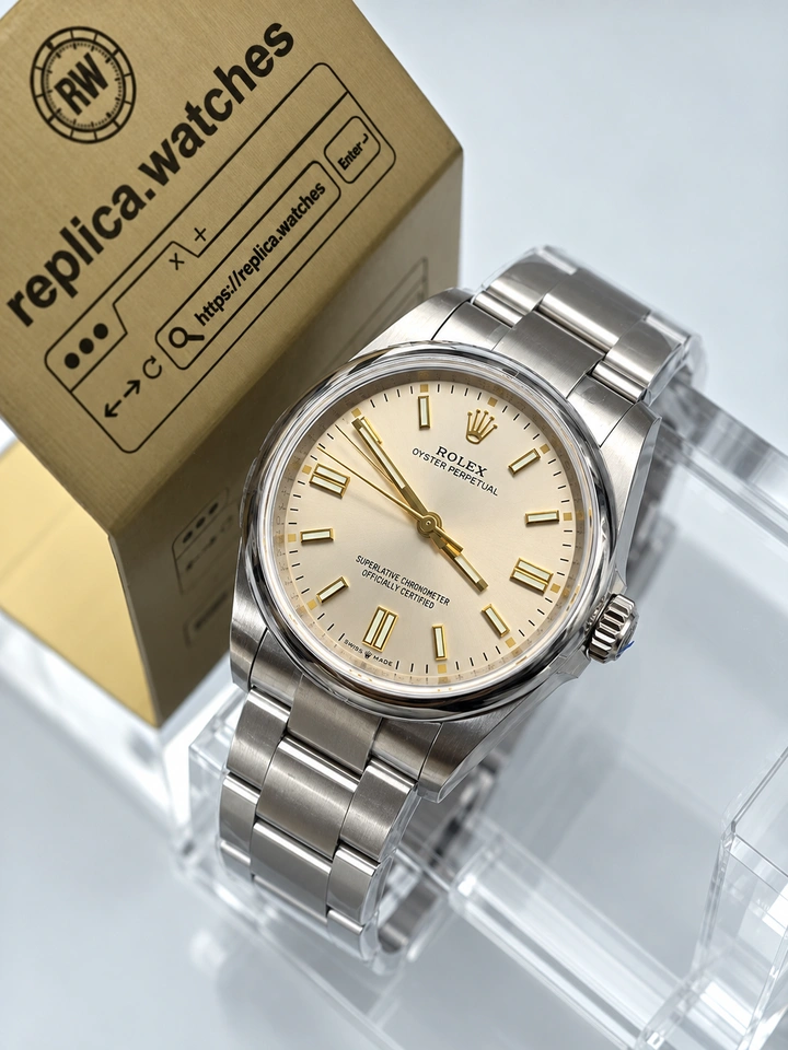 Rolex Oyster Perpetual M126000-0001 36mm Silver Sunray Dial 904L Stainless Steel Clone Watch with Cal.3230 Movement