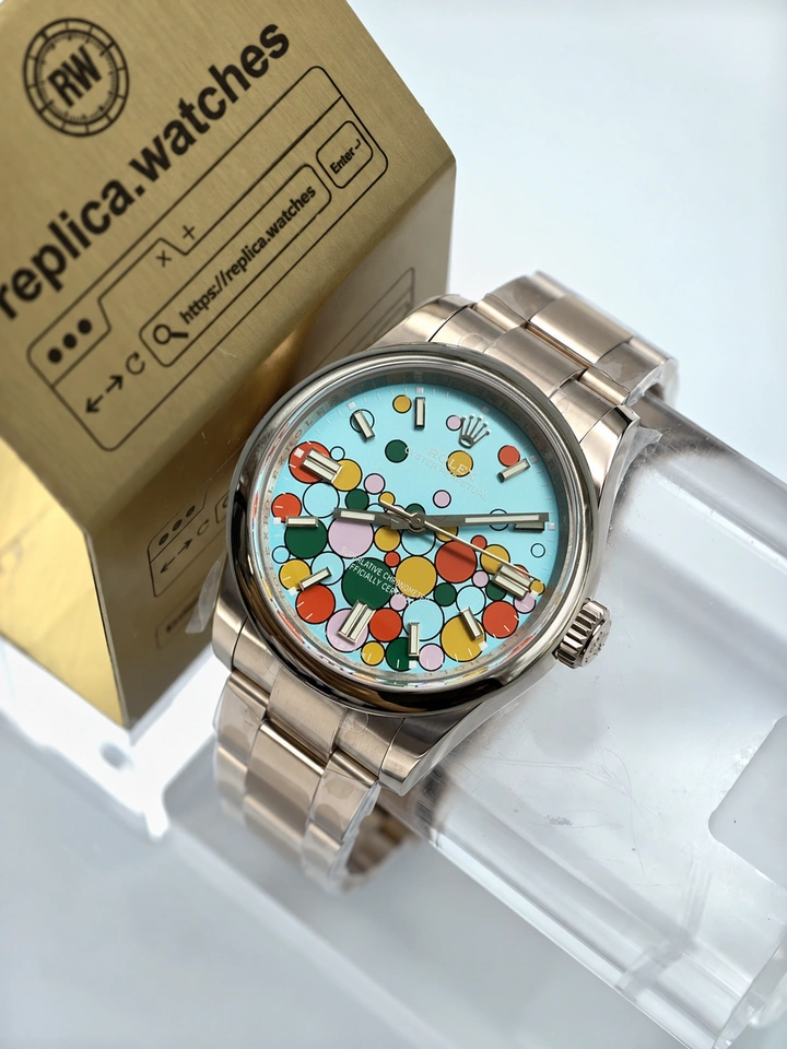 Rolex Oyster Perpetual Celebration M126000-0009 36mm Turquoise Dial 904L Steel Super Clone Watch