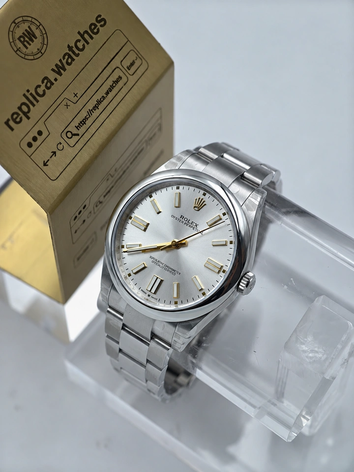 Rolex Oyster Perpetual 41mm M134300-0001 Silver Dial 904L Stainless Steel Super Clone Automatic Watch