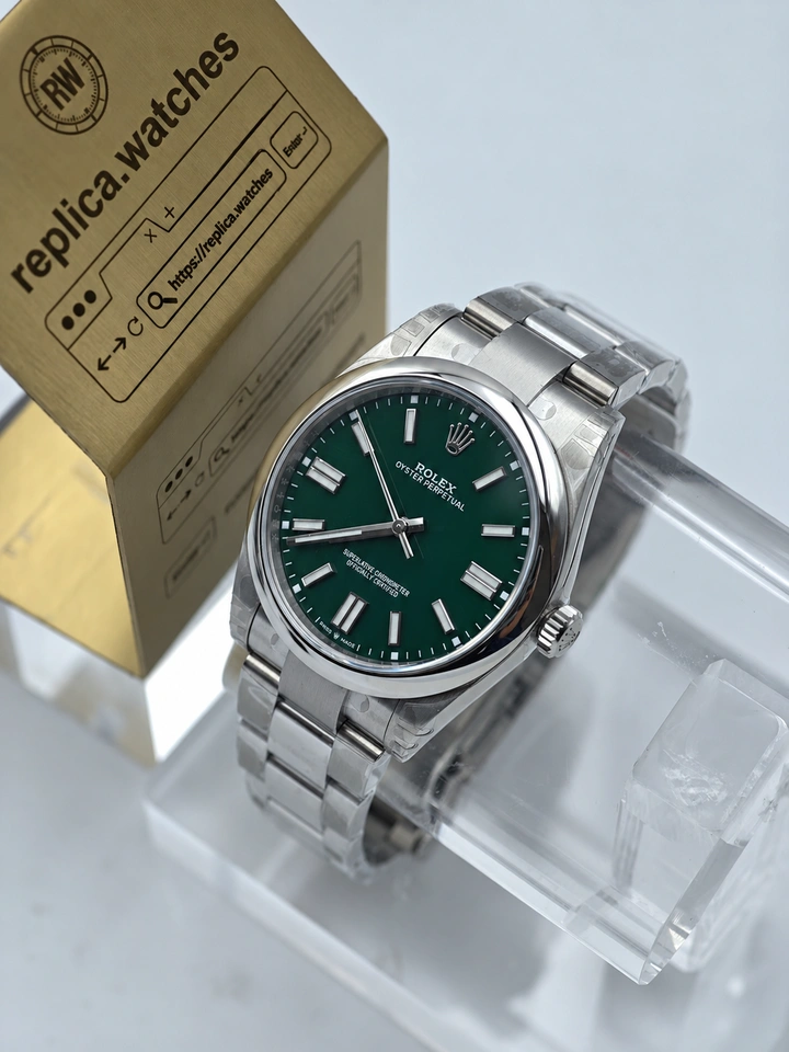 Rolex Oyster Perpetual 41 Green Dial M134300-0004 Super Clone Watch 904L Steel Clone Cal.3230 Movement