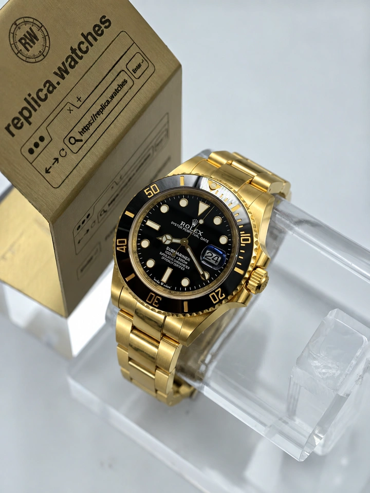 Rolex Submariner M126618LN-0002 41mm Black Dial Gold-Plated Ceramic Bezel Weighted Super Clone Watch