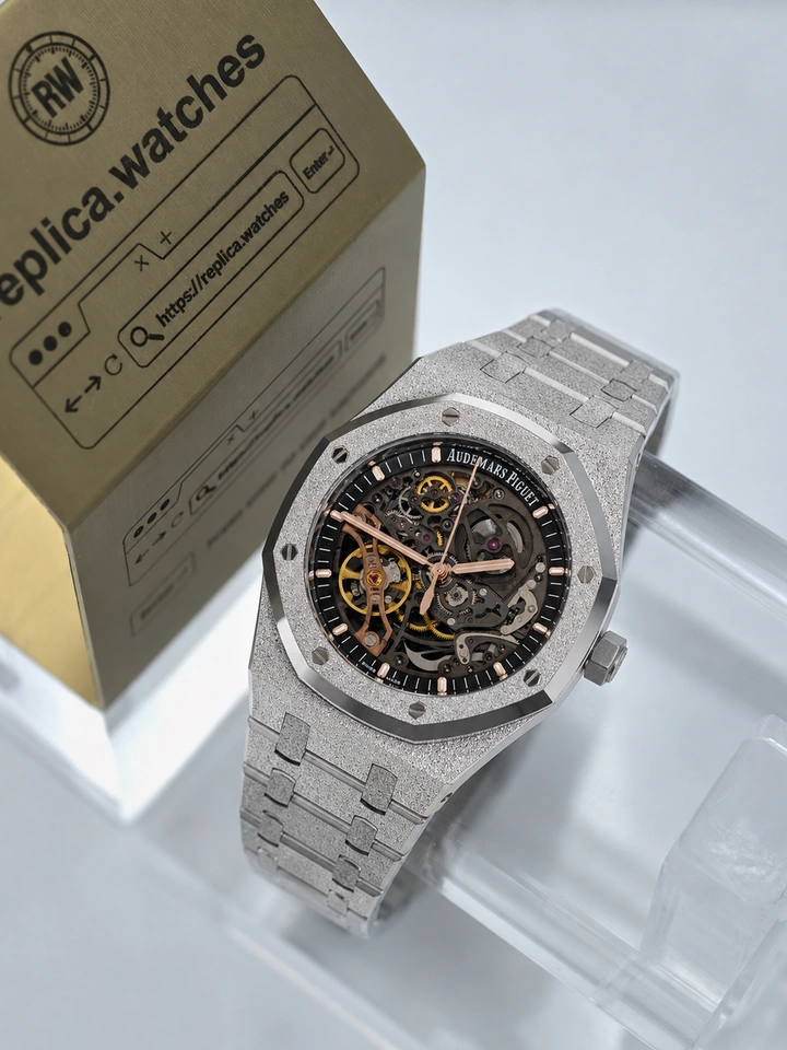 Audemars Piguet Royal Oak 15407BC.GG.1224BC.01 41mm Frosted Gold Openworked 1:1 Clone Watch