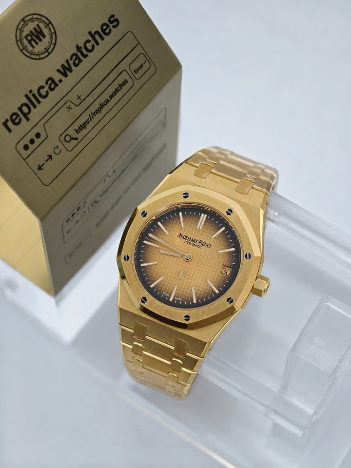 Audemars Piguet Royal Oak Jumbo Extra-Thin 16202BA.OO.1240BA.01 39mm Smoked Gold Dial 1:1 Clone Watch