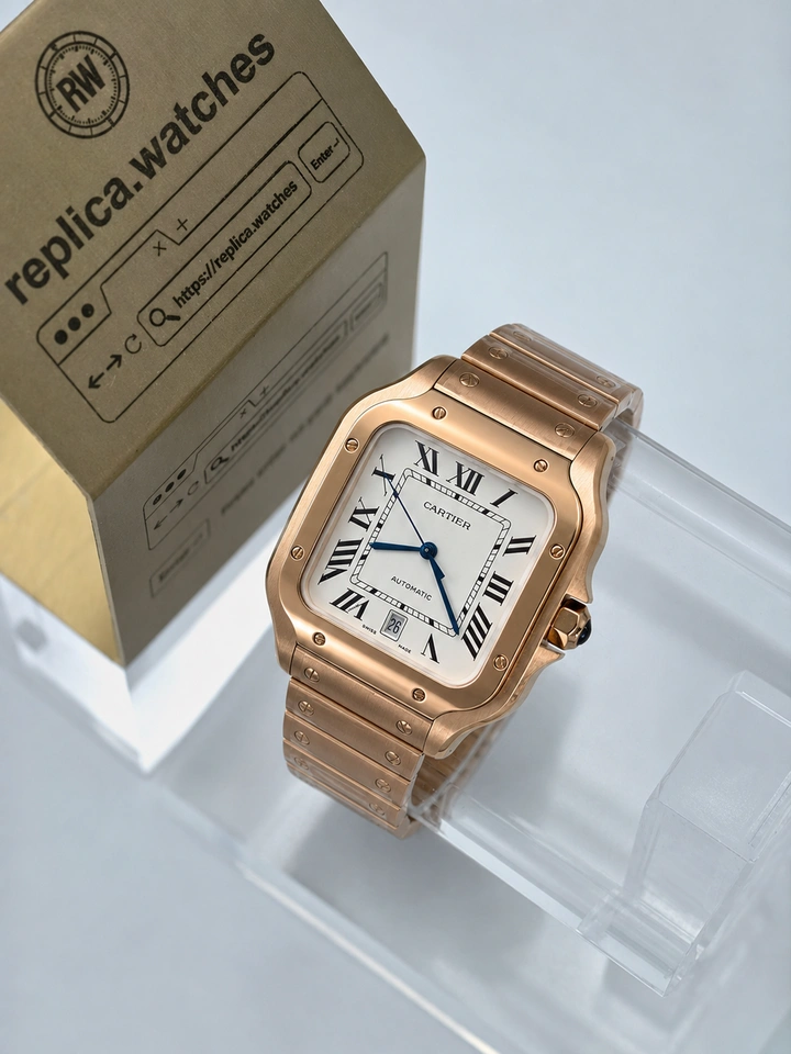 Cartier Santos de Cartier WGSA0018 40mm Super Clone Watch Rose Gold Steel Clone Cal.1847 MC Automatic