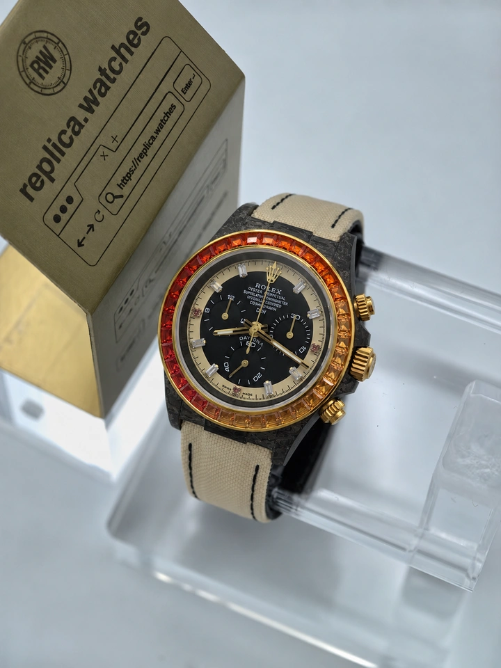 DiW Rolex Daytona Rainbow Sunray 116500LN Super Clone Carbon Fiber Case Sapphire Crystal 40mm
