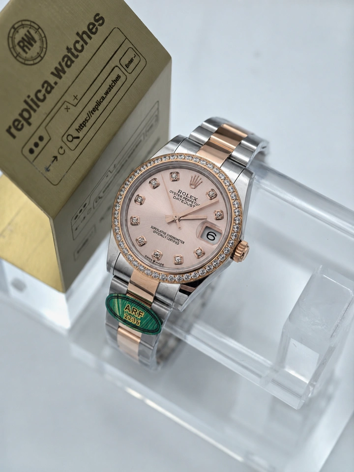 Rolex Datejust 31 M278381RBR-0023 Pink Rosé Sunray Dial 1:1 Clone Watch Clone Cal.2236 Automatic 31mm