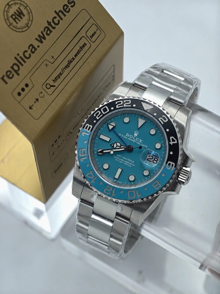 Rolex GMT-Master II 40mm M126710 Special Edition Tiffany Blue Dial Black Blue Bezel Super Clone Watch